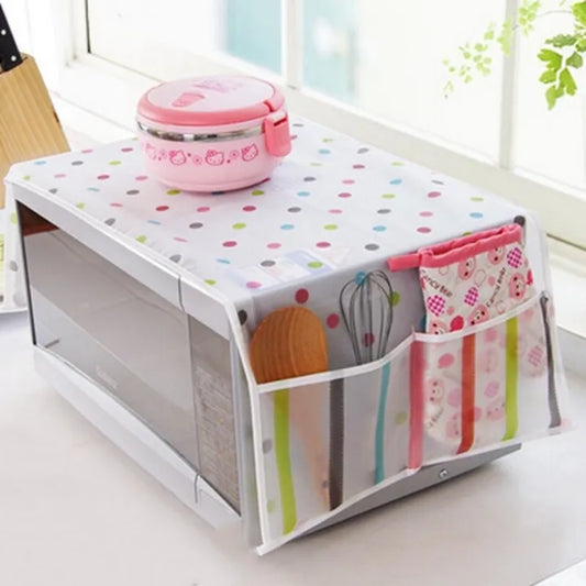 Microwave Dust Cover with Double Pockets  - Kitchen Gadget