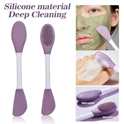 Double Headed Face Mask Brush -  Face Massager