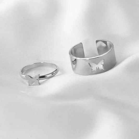 Butterfly Couple Ring Set Of 2