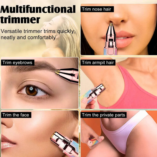 2-in-1 Eyebrow Trimmer - Painless Electric Shaver